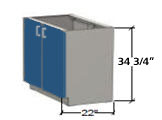 overlay steel - standing height base cabinets thumbnail