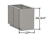 stainless steel - sitting height base cabinets thumbnail