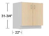 overlay steel - ADA height base cabinets thumbnail