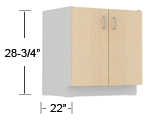 overlay steel - sitting height base cabinets thumbnail