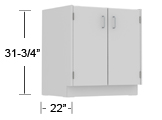 painted steel - ADA height base cabinets thumbnail