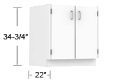 polypropylene - standing height base cabinets thumbnail