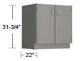 stainless steel - ADA height base cabinets thumbnail