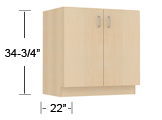 wood veneer - standing height base cabinets thumbnail